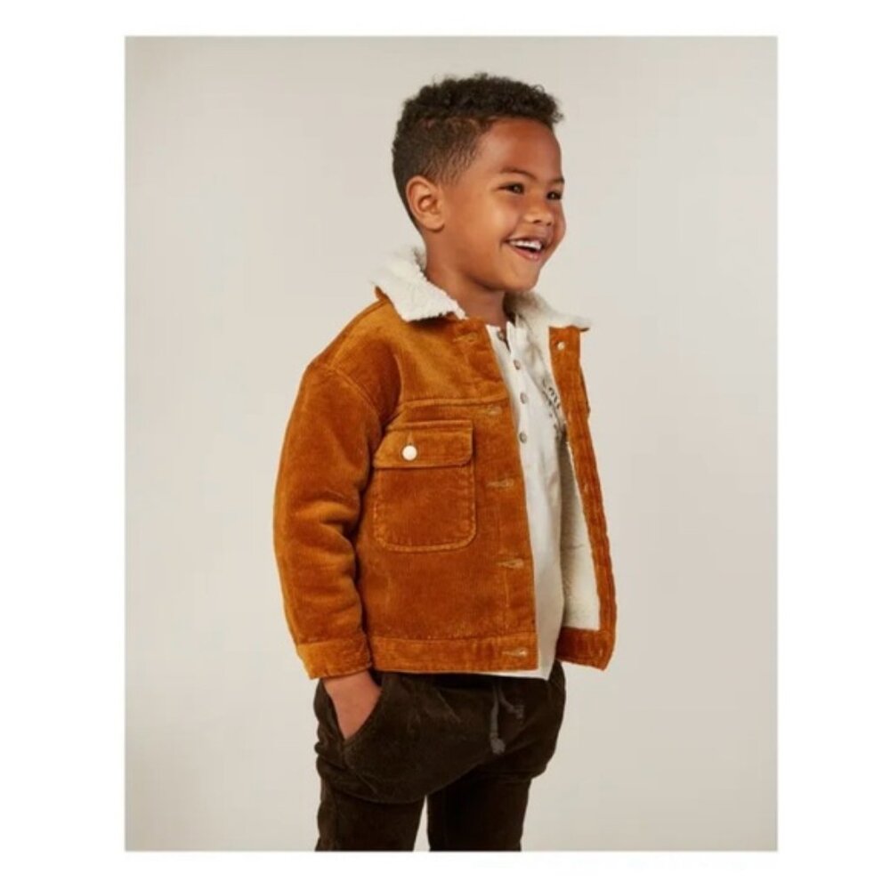 RYLEE & CRU JULIAN  CORDUROY SHERPA TRUCKER JACKET 8-9 yrs